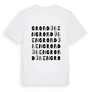 Groß Düben ordlek t-shirt – ekologisk bomull t-shirt från Pinshirt