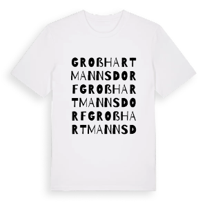 Großhartmannsdorf ordlek t-shirt – ekologisk bomull t-shirt från Pinshirt