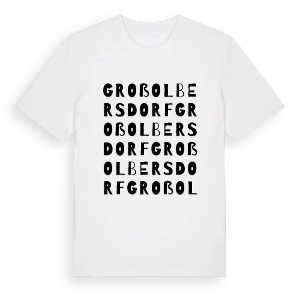 Großolbersdorf ordlek t-shirt – ekologisk bomull t-shirt från Pinshirt