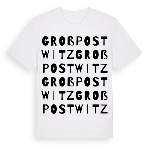 Großpostwitz ordlek t-shirt – ekologisk bomull t-shirt från Pinshirt