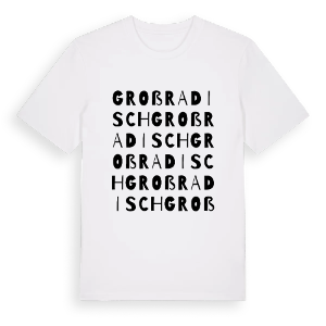 Groß Radisch ordlek t-shirt – ekologisk bomull t-shirt från Pinshirt