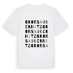 Groß Saubernitz ordlek t-shirt – ekologisk bomull t-shirt från Pinshirt