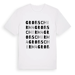 Großschirma ordlek t-shirt – ekologisk bomull t-shirt från Pinshirt