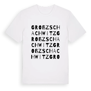 Großzschachwitz ordlek t-shirt – ekologisk bomull t-shirt från Pinshirt