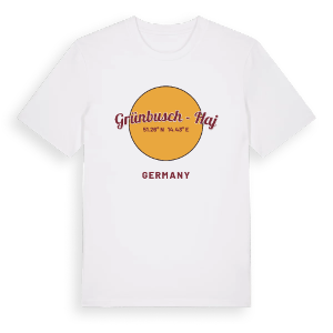 Grünbusch - Haj cirkel t-shirt – ekologisk bomull t-shirt från Pinshirt