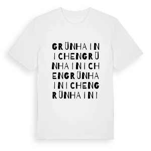 Grünhainichen ordlek t-shirt – ekologisk bomull t-shirt från Pinshirt