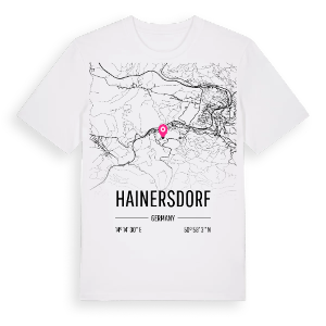 Hainersdorf karta t-shirt – ekologisk bomull t-shirt från Pinshirt