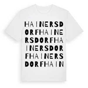 Hainersdorf ordlek t-shirt – ekologisk bomull t-shirt från Pinshirt