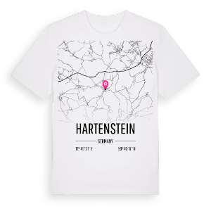 Hartenstein karta t-shirt – ekologisk bomull t-shirt från Pinshirt