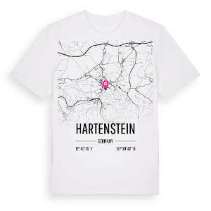 Hartenstein karta t-shirt – ekologisk bomull t-shirt från Pinshirt