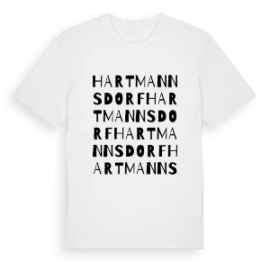 Hartmannsdorf ordlek t-shirt – ekologisk bomull t-shirt från Pinshirt
