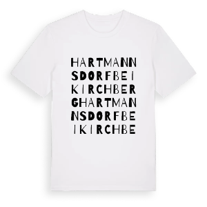 Hartmannsdorf bei Kirchberg ordlek t-shirt – ekologisk bomull t-shirt från Pinshirt