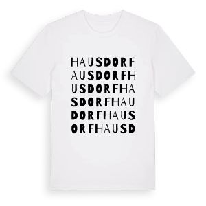 Hausdorf ordlek t-shirt – ekologisk bomull t-shirt från Pinshirt