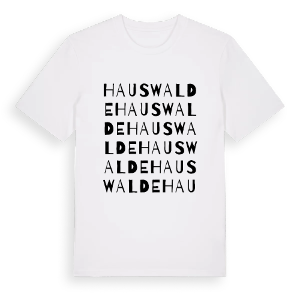 Hauswalde ordlek t-shirt – ekologisk bomull t-shirt från Pinshirt