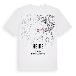 Heide karta t-shirt – ekologisk bomull t-shirt från Pinshirt