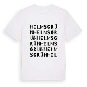 Helmsgrün ordlek t-shirt – ekologisk bomull t-shirt från Pinshirt