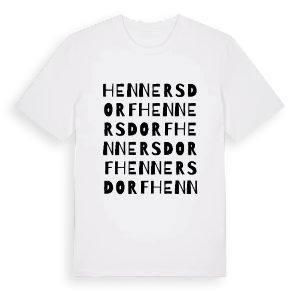 Hennersdorf ordlek t-shirt – ekologisk bomull t-shirt från Pinshirt