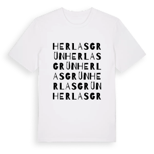 Herlasgrün ordlek t-shirt – ekologisk bomull t-shirt från Pinshirt
