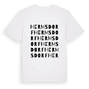Hermsdorf ordlek t-shirt – ekologisk bomull t-shirt från Pinshirt