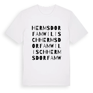 Hermsdorf am Wilisch ordlek t-shirt – ekologisk bomull t-shirt från Pinshirt
