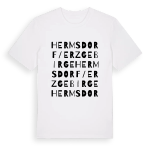 Hermsdorf/Erzgebirge ordlek t-shirt – ekologisk bomull t-shirt från Pinshirt