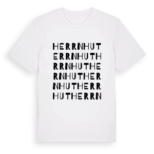 Herrnhut ordlek t-shirt – ekologisk bomull t-shirt från Pinshirt
