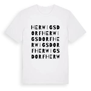 Herwigsdorf ordlek t-shirt – ekologisk bomull t-shirt från Pinshirt