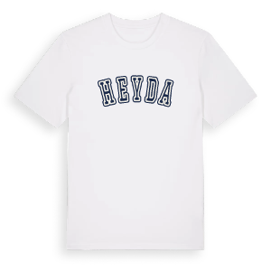 Heyda college t-shirt – ekologisk bomull t-shirt från Pinshirt