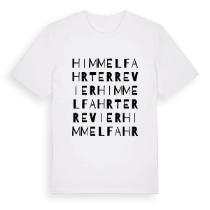 Himmelfahrter Revier ordlek t-shirt – ekologisk bomull t-shirt från Pinshirt