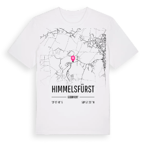 Himmelsfürst karta t-shirt – ekologisk bomull t-shirt från Pinshirt