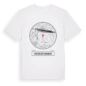 Hinter dem Bahnhof t-shirt – ekologisk bomull t-shirt från Pinshirt