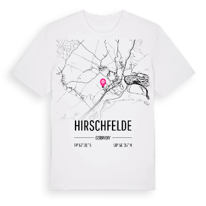 Hirschfelde karta t-shirt – ekologisk bomull t-shirt från Pinshirt
