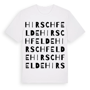 Hirschfelde ordlek t-shirt – ekologisk bomull t-shirt från Pinshirt