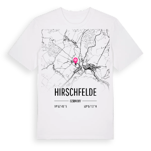 Hirschfelde karta t-shirt – ekologisk bomull t-shirt från Pinshirt