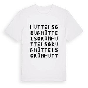 Hüttelsgrün ordlek t-shirt – ekologisk bomull t-shirt från Pinshirt