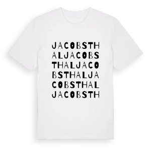 Jacobsthal ordlek t-shirt – ekologisk bomull t-shirt från Pinshirt