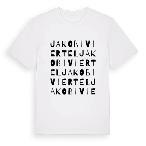 Jakobiviertel ordlek t-shirt – ekologisk bomull t-shirt från Pinshirt
