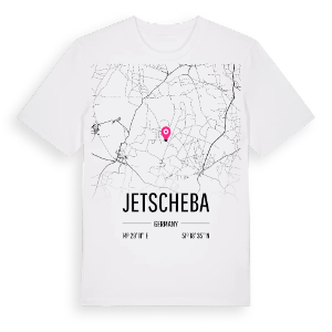 Jetscheba karta t-shirt – ekologisk bomull t-shirt från Pinshirt