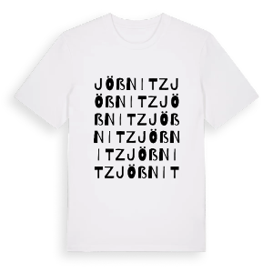 Jößnitz ordlek t-shirt – ekologisk bomull t-shirt från Pinshirt