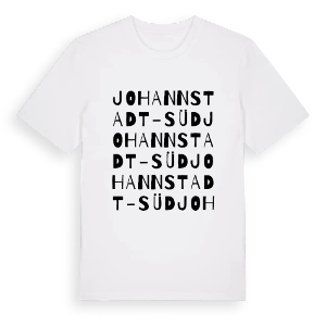 Johannstadt-Süd ordlek t-shirt – ekologisk bomull t-shirt från Pinshirt