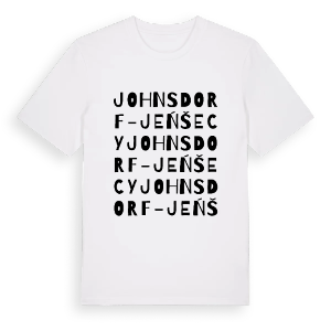Johnsdorf - Jeńšecy ordlek t-shirt – ekologisk bomull t-shirt från Pinshirt