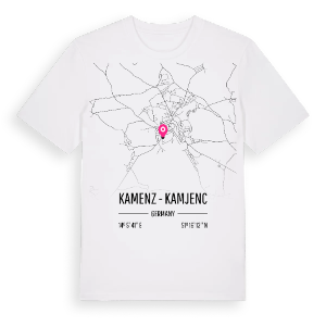 Kamenz - Kamjenc karta t-shirt – ekologisk bomull t-shirt från Pinshirt