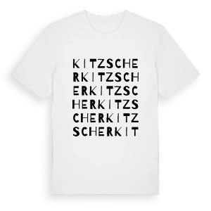 Kitzscher ordlek t-shirt – ekologisk bomull t-shirt från Pinshirt