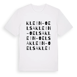 Klein-Oelsa ordlek t-shirt – ekologisk bomull t-shirt från Pinshirt