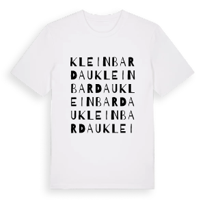 Kleinbardau ordlek t-shirt – ekologisk bomull t-shirt från Pinshirt