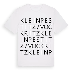 Kleinpestitz/Mockritz ordlek t-shirt – ekologisk bomull t-shirt från Pinshirt