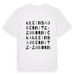 Kleinsaubernitz - Zubornička ordlek t-shirt – ekologisk bomull t-shirt från Pinshirt