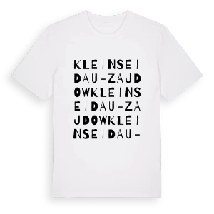 Kleinseidau - Zajdow ordlek t-shirt – ekologisk bomull t-shirt från Pinshirt