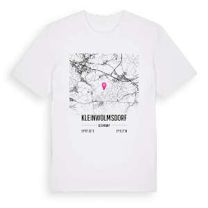 Kleinwolmsdorf karta t-shirt – ekologisk bomull t-shirt från Pinshirt