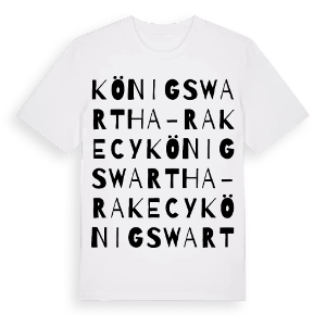 Königswartha - Rakecy ordlek t-shirt – ekologisk bomull t-shirt från Pinshirt